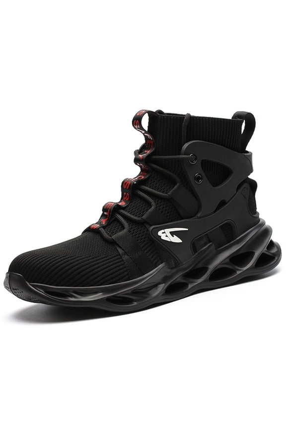 Safety Shoes for Man Mesh Anti-Smash Work Boots Slip Resistant Wear Resistant Breathable