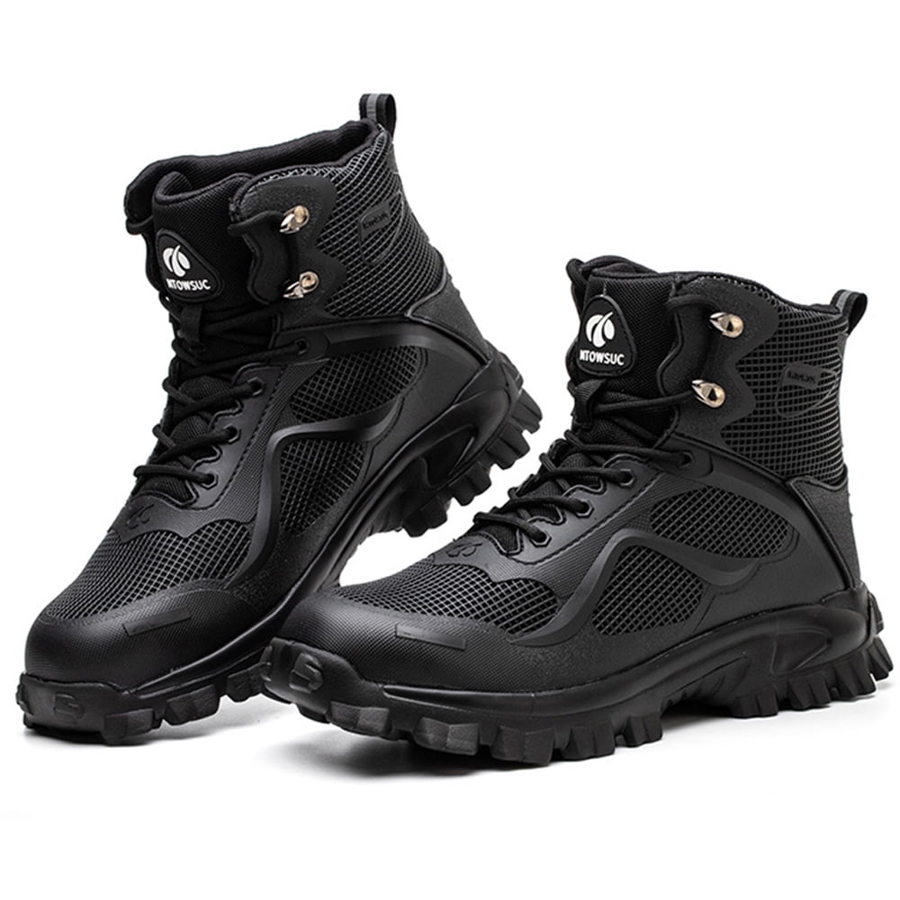 DianSen Steel Toe Safety Shoes for Men Indestructible Work Boots