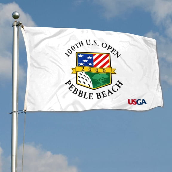 DianYu 100th US OPEN PEBBLE BEACH Golf Flag Banner Outdoor Indoor Decoration Flag Double Stitched Polyester with Brass Grommets 3x5Feet