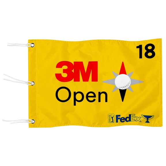 DianYu 3M Open Fedexcup Golf Pin Flag Practic Putting Green Golf Flag For Backyard Garden Miniature Pin Flag with Three Brass Grommets 12x18Inch