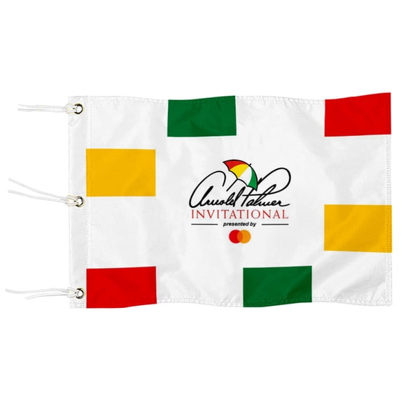 DianYu Arnold Palmer Invitational Golf Pin Flag Practic Putting Green Golf Flag For Backyard Garden Miniature Pin Flag with Three Brass Grommets 12x18Inch