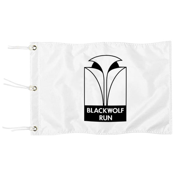DianYu Blackwolf Run Golf Course Golf Pin Flag Practic Putting Green Golf Flag For Backyard Garden Miniature Pin Flag with Three Brass Grommets 20x13Inch