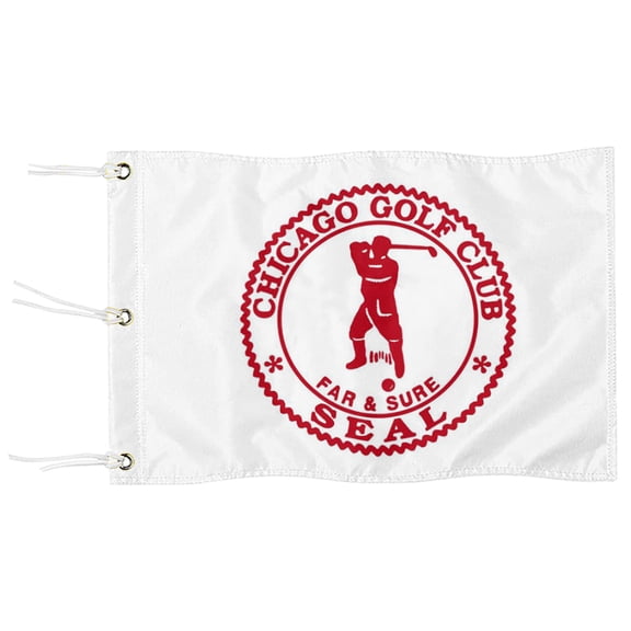 DianYu Chicago Illions Golf Club Golf Pin Flag Practic Putting Green Golf Flag For Backyard Garden  Miniature Pin Flag with Three Brass Grommets 12x18Inch