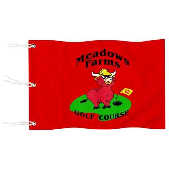 DianYu Meadows Farms Golf Course Golf Pin Flag Practic Putting Green Golf Flag For Backyard Garden Miniature Pin Flag with Three Brass Grommets 12x18Inch