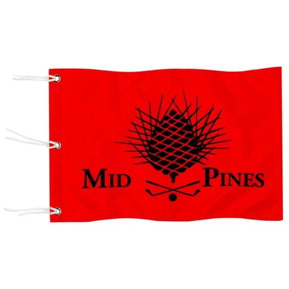 DianYu Mid Pines North Carolina Inn And Golf Pin Flag Practic Putting Green Golf Flag For Backyard Garden Miniature Pin Flag with Three Brass Grommets 12x18Inch