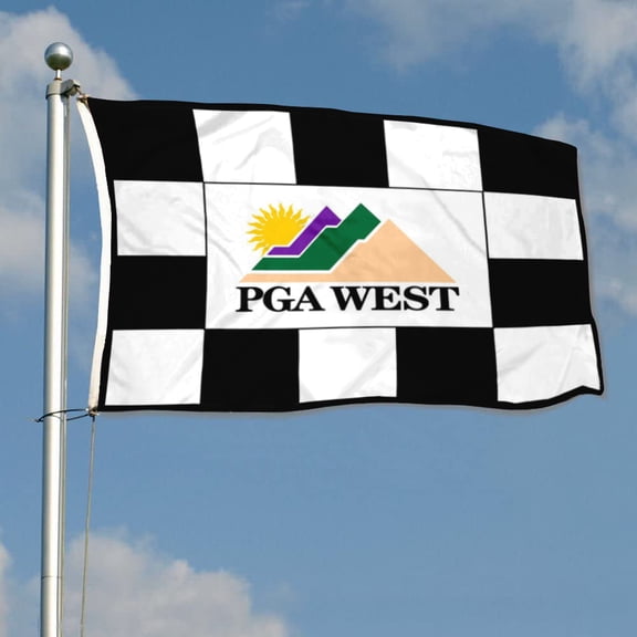 DianYu PGA West Golf Course Golf Club Golf Flag Banner Outdoor Indoor Decoration Flag Double Stitched Polyester with Brass Grommets 3x5Feet