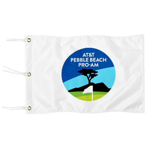 DianYu Pebble Beach Pro AM Golf Pin Flag Practic Putting Green Golf Flag For Backyard Garden Miniature Pin Flag with Three Brass Grommets 20x13Inch
