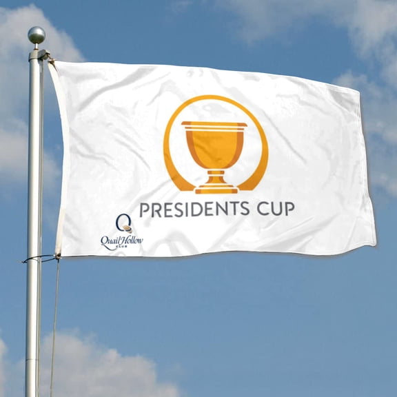 DianYu Presidents Cup At Quail Hollow Golf Club Golf Flag Banner Outdoor Indoor Decoration Flag Double Stitched Polyester with Brass Grommets 3x5Feet