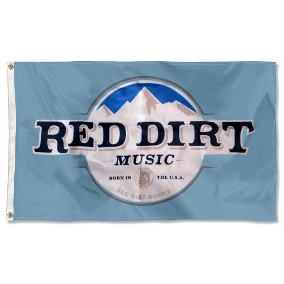 DianYu Red Dirt Music mountains Flag Banner Outdoor Indoor Decoration Flag Double Stitched Polyester with Brass Grommets 3x5Feet blue