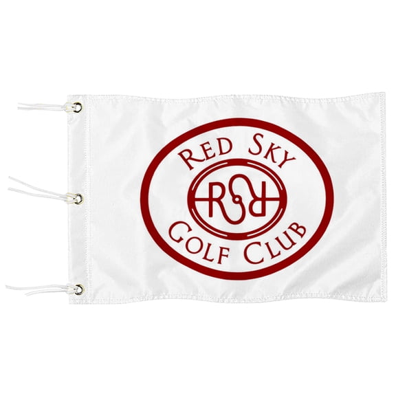 DianYu Red Sky Golf Club Golf Pin Flag Practic Putting Green Golf Flag For Backyard Miniature Pin Flag with Three Brass Grommets 20x13Inch