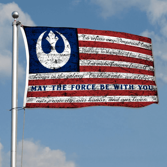 DianYu Retro Stripe Rebel Alliance  Flag Banner Outdoor Indoor Decoration Flag Double Stitched Polyester with Brass Grommets 3x5Feet
