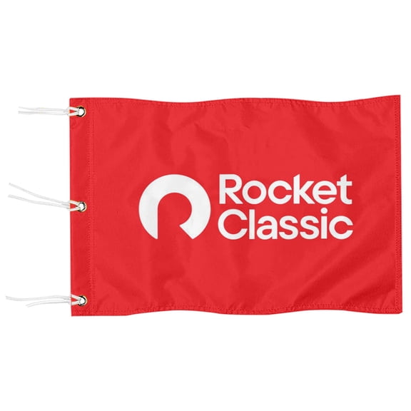DianYu Rocket Classic Golf Pin Flag Practic Putting Green Golf Flag For Backyard Garden Miniature Pin Flag with Three Brass Grommets 20x13Inch