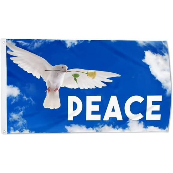 DianYu Stand For Peace American Flag Pray For World Peace United States Flag Banner Outdoor Indoor Decoration Flag 3x5Feet with Brass Grommets