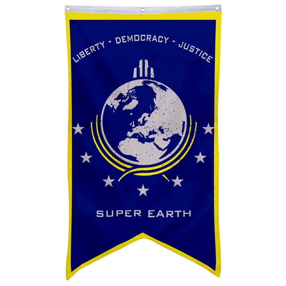 DianYu Super Earth Pennant Flag Banner Game Room banner Flag 30x50 Inch Man Cave Home Office Bed Room Decor Blue