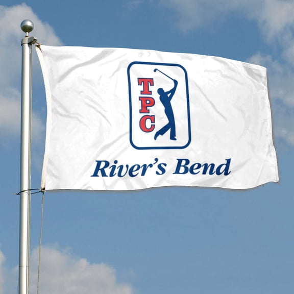 DianYu TPC Rivers Bend Golf Club Golf Flag Banner Outdoor Indoor Decoration Flag Double Stitched Polyester with Brass Grommets 3x5Feet