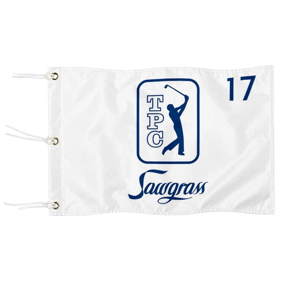 DianYu TPC Sawgrass The Players Golf Pin Flag Practic Putting Green Golf Flag For Backyard Garden  Miniature Pin Flag with Three Brass Grommets 12x18Inch