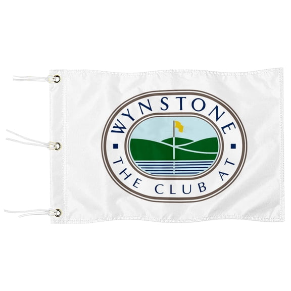 DianYu The Club At Wynstone Golf Pin Flag Practic Putting Green Golf Flag For Backyard Miniature Pin Flag with Three Brass Grommets 20x13Inch