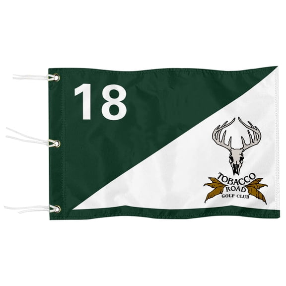 DianYu Tobacco Road Golf Pin Flag Practic Putting Green Golf Flag For Backyard Miniature Pin Flag with Three Brass Grommets 20x13Inch