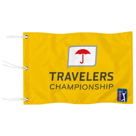 DianYu Travelers Championship Golf Pin Flag Practic Putting Green Golf Flag For Backyard Garden Miniature Pin Flag with Three Brass Grommets 12x18Inch