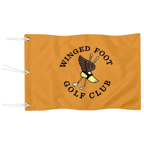 DianYu Winged Foot Golf Club Golf Pin Flag Practic Putting Green Golf Flag For Backyard Garden Miniature Pin Flag with Three Brass Grommets 12x18Inch