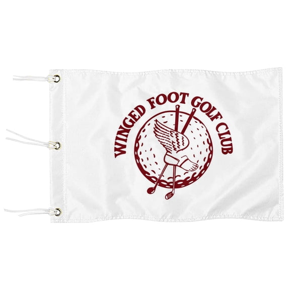 DianYu Winged Foot Golf Pin Flag Practic Putting Green Golf Flag For Backyard Miniature Pin Flag with Three Brass Grommets 20x13Inch