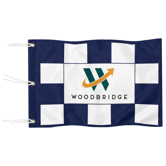DianYu Woodbridge Golf Pin Flag Practic Putting Green Golf Flag For Backyard Miniature Pin Flag with Three Brass Grommets 20x13Inch