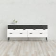thumbnail image 1 of Diana 8 Drawer Dresser, White/Black Matte, 1 of 12