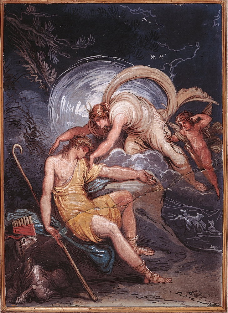 Diana And Endymion - The Sheep Canvas Art - (24 x 36)