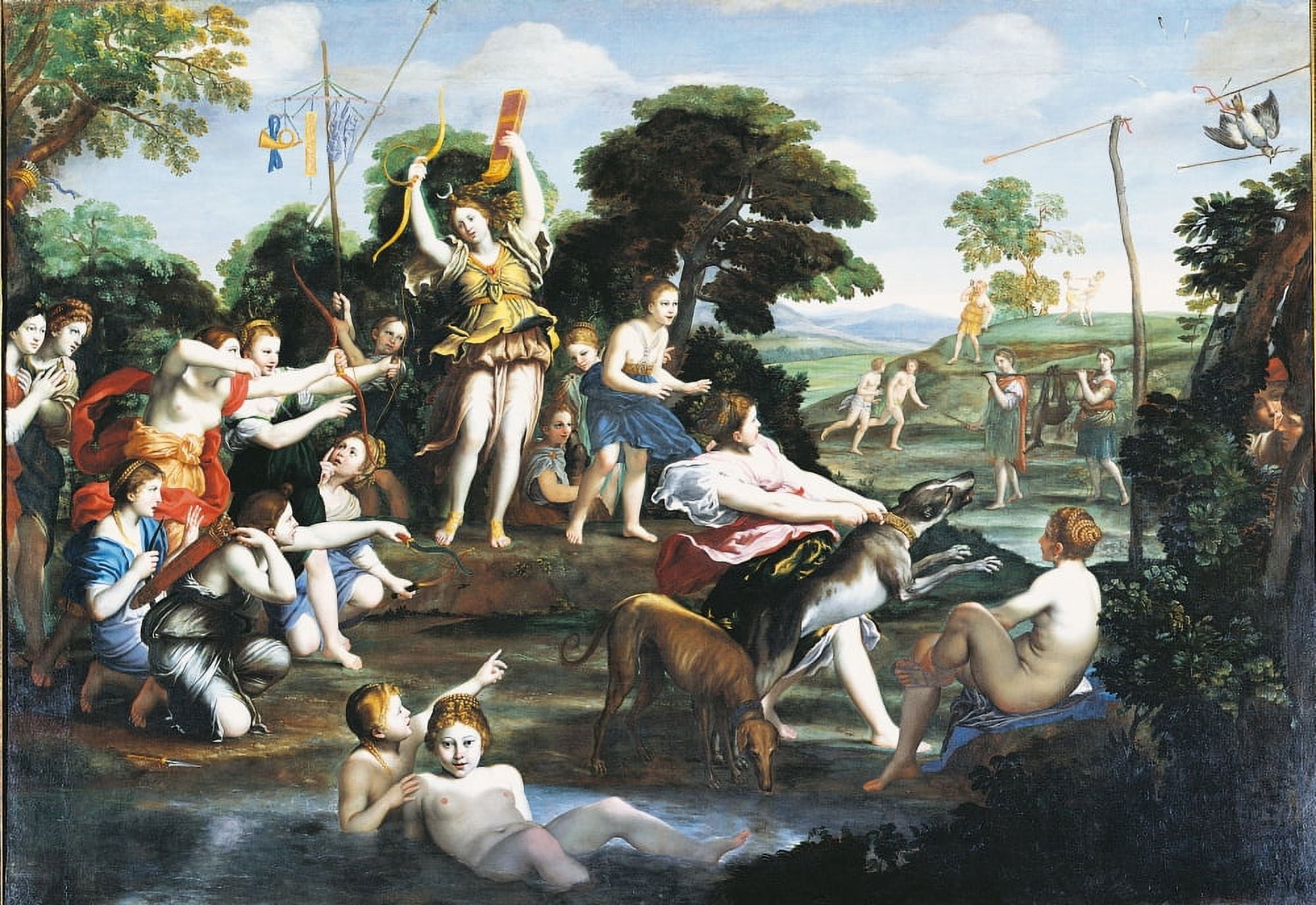 Diana And Her Nymphs Canvas Art -  (24 x 18)