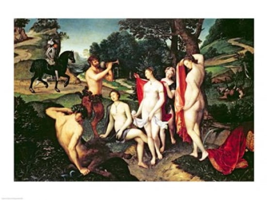 Diana Bathing 1558 Canvas Art - Francois Clouet (24 x 18)