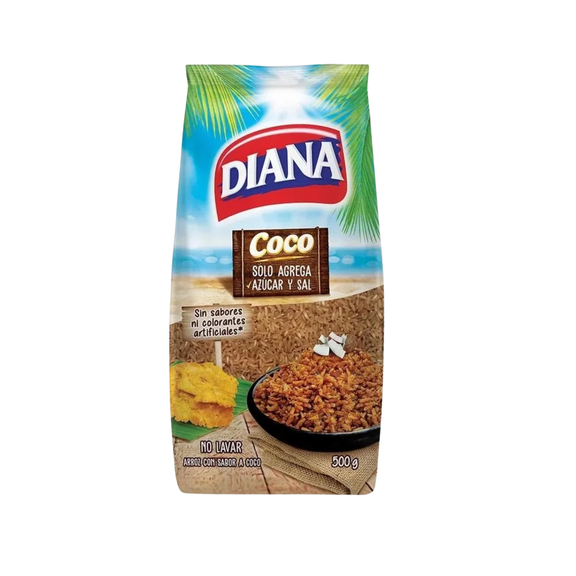 Diana Coconut Rice (Arroz de Coco), 17.6 oz, Authentic Colombian Flavored Rice, No Artificial Flavors or Colors