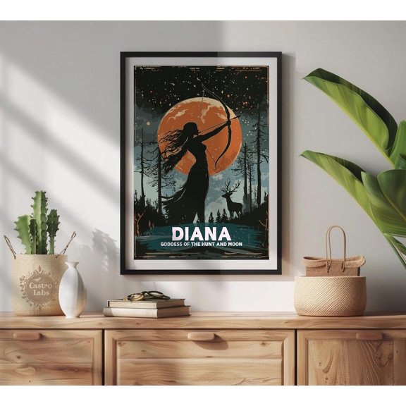 Diana Goddess Mythology Wall Art Unframed Paper Print