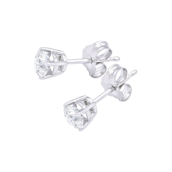 Diana M 14Kt White Gold Studs Weighing 0.40 Cts Tw