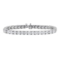 thumbnail image 1 of Diana M 18 Kt White Gold 4 Prong Diamond Tennis Bracelet Adorned With 14.36 Cts Tw Of Gia Certified Round Diamonds (F-G Color, Vs1-Vs2 Clarity, 35 Stones), 1 of 1