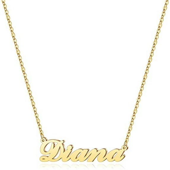 Diana Name Necklace, Custom Name Necklace Personalized Necklace for Women
