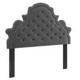 thumbnail image 1 of Modway Diana Tufted Performance Velvet Full/Queen Headboard in Charcoal, 1 of 10