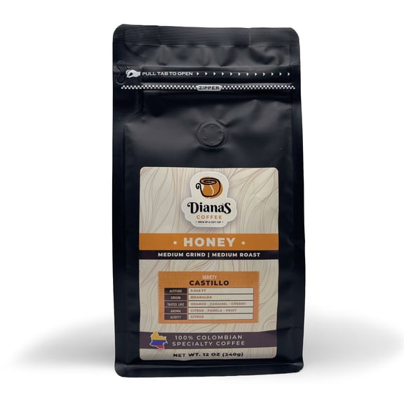 Diana's Coffee | Original Specialty | Honey | Medium Grind | 12 oz (340g)