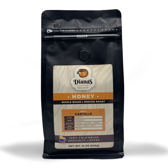 Diana's Coffee | Original Specialty | Honey | Whole Bean | 12 oz (340g)