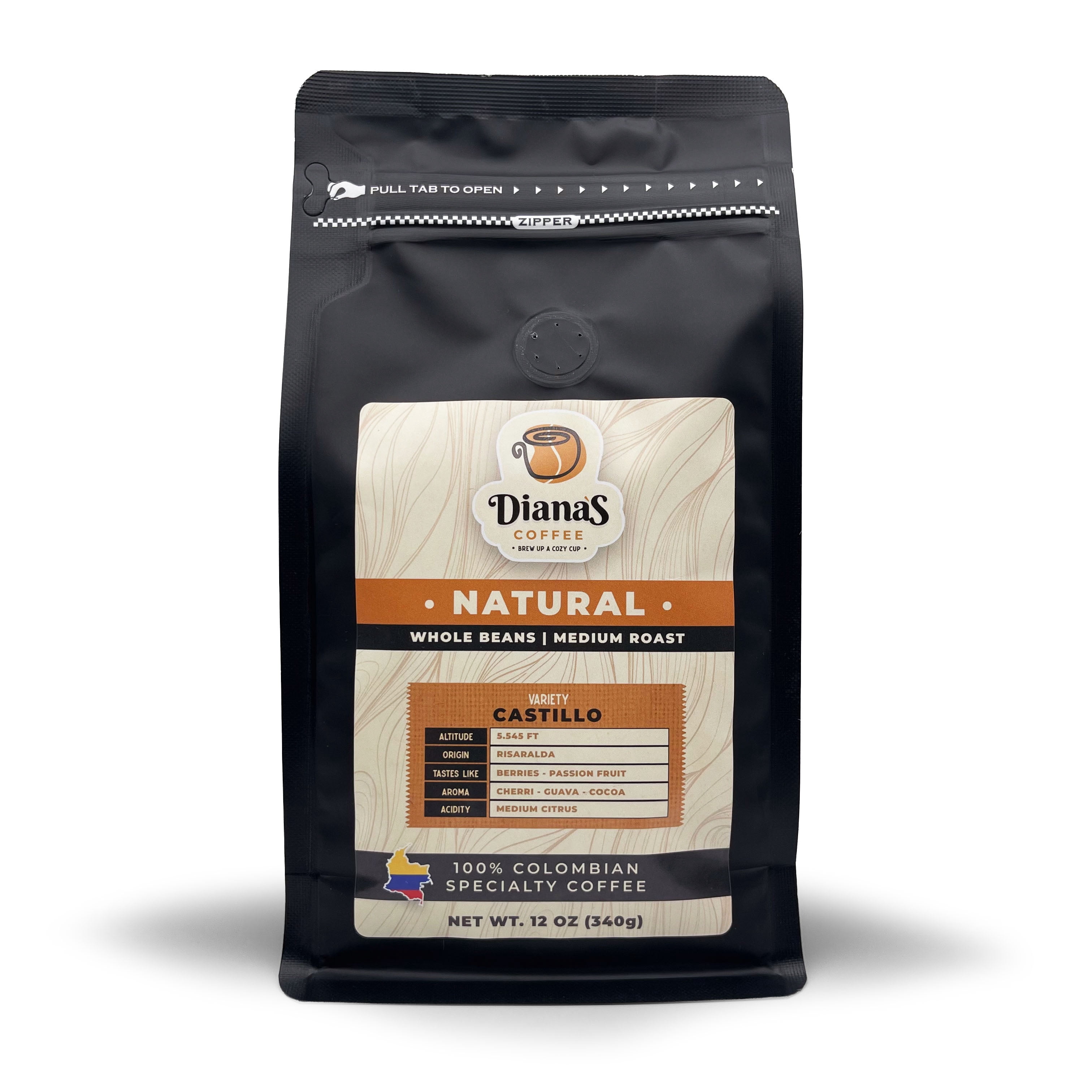 Diana's Coffee | Original Specialty | Natural | Whole Bean | 12 oz (340g)