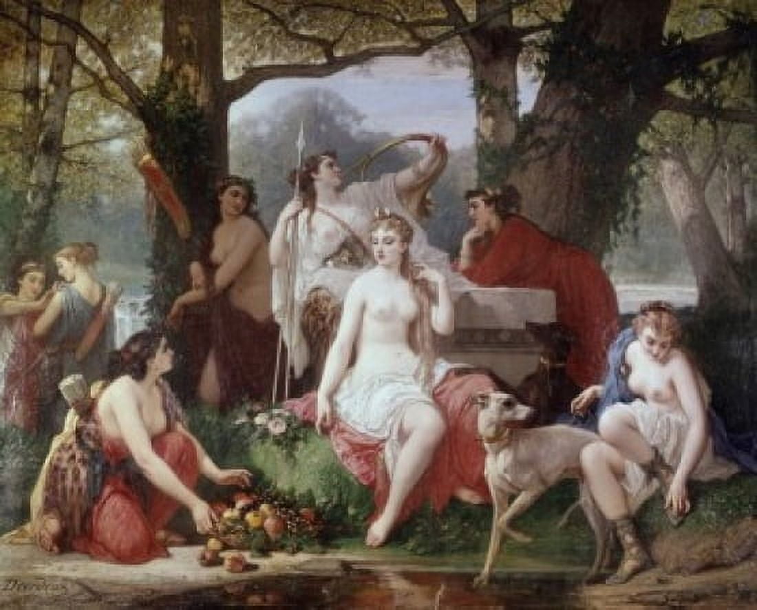 Dianas Bath Louis Devedeux (1820-1874 French) Canvas Art - Louis Devedeux (18 x 24)