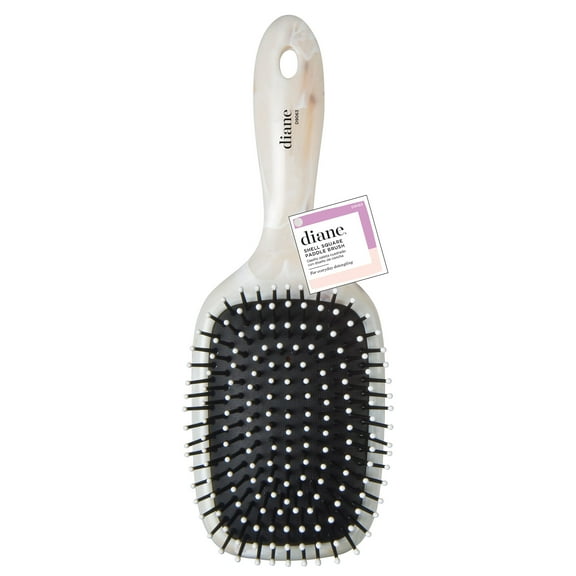 Diane Detangling Cushion Paddle Hair Brush with Shell Finish