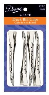 Diane Duck Bill Clips - 4 Pack (Size : 3 1/2" / Silver)