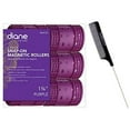 thumbnail image 1 of Diane by FROMM Magnetic Rollers, Original or Snap-On Hair Perm Rollers (w/Sleek Comb) Hold & Lock Curls, Professional Quality (PURPLE (SNAP-ON) - 1 3/4" (6 Pack) #4723), 1 of 1