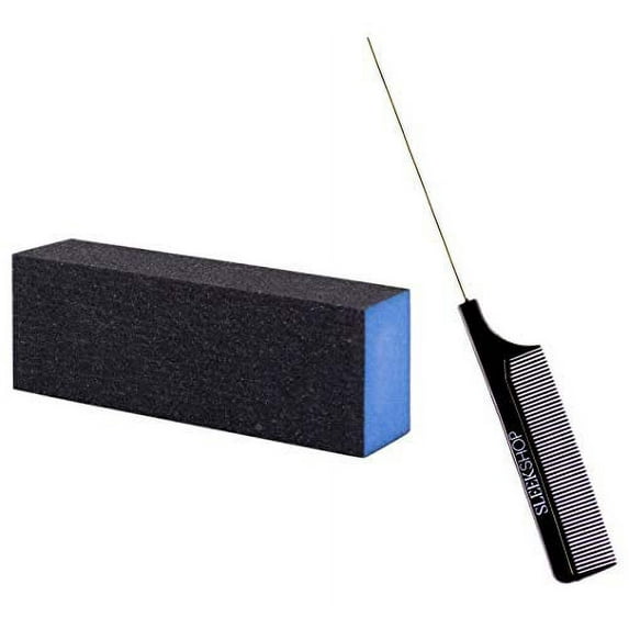 Diane by FROMM Smoothing, Shaping File Block, 2 Sided Buffer for Shaping Nails Manicure (w/Sleek All-in One Beauty Tool) Washable, Reuseable - Acrylic or Gel (FINE/EXTRA FINE GRIT - D973 BLUE)