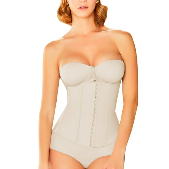Diane & Geordi 002396 Fajas Colombianas Reductoras Waist Cincher Tummy Control Shapewear Cinturilla para Mujer Beige XS