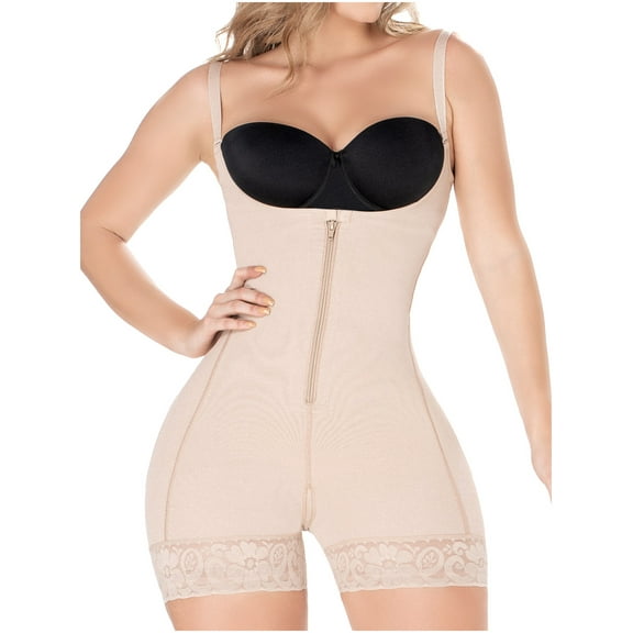 Diane & Geordi 2396 Fajas Colombianas Reductoras Postpartum Shapewear Girdle for Women Beige S