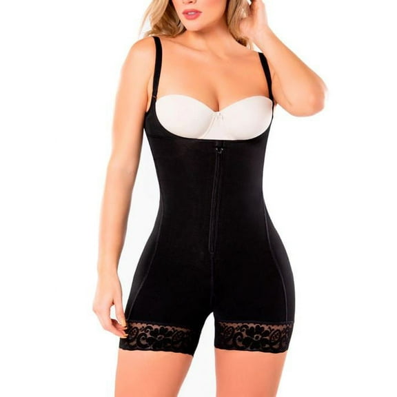 Diane and Geordi | Fajas Colombianas | Woman Slimming Firm Postnatal Shapewear Boyshort Undergarment Lady Bodywear Postpartum Girdle Plus Bodysuit |Black XS
