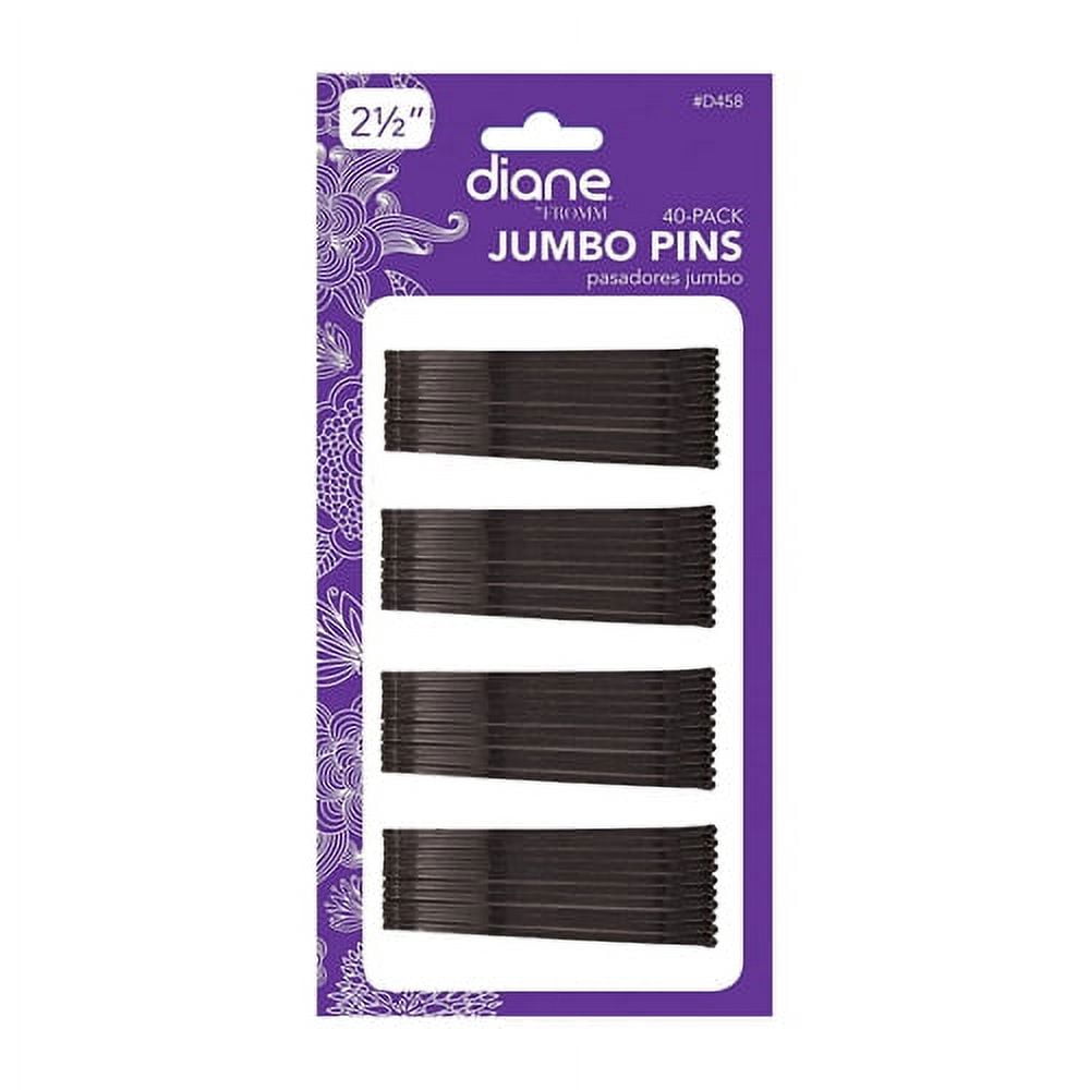 Diane Jumbo Bob Pins, Black, 40/card