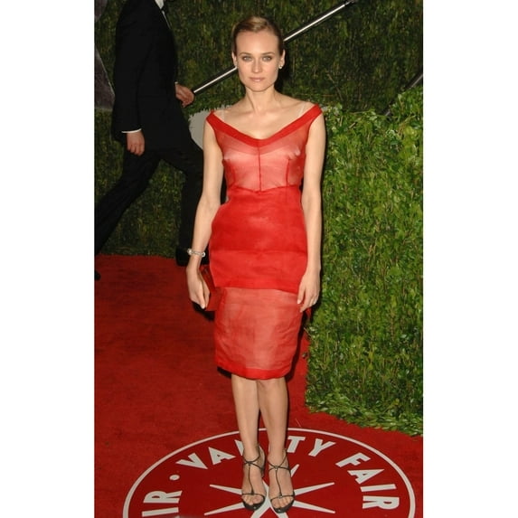 Diane Kruger (Wearing A Calvin Klein Collection Dress) At Arrivals For Vanity Fair Oscar Party, Sunset Tower Hotel, Los