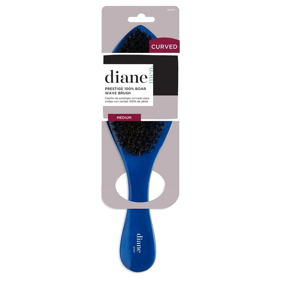 Diane Men's Prestige 100% Boar Curved Wave Hair Brush, Wood Handle
